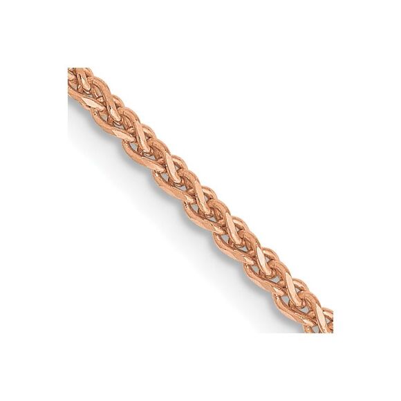 Kazi Luxury 14K Rose Gold 18in 1.7mm Diamond-cut Spiga with Lobster Clasp Chain